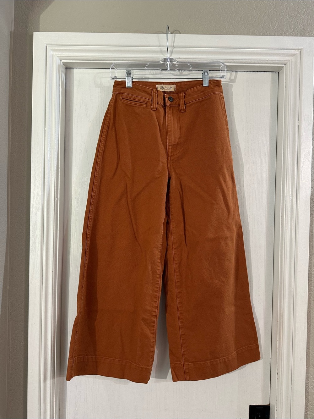 Madewell High-Rise Wide Leg Jeans - Rust Orange
